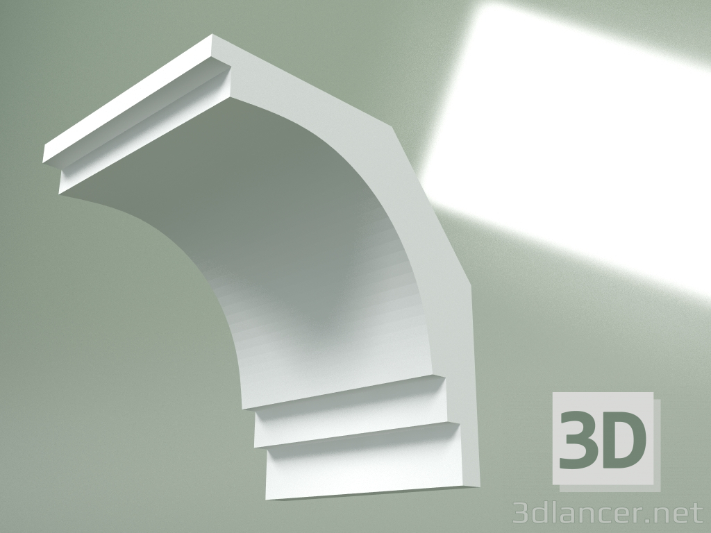 Modelo 3d Cornija de gesso (plinto de teto) KT405 - preview