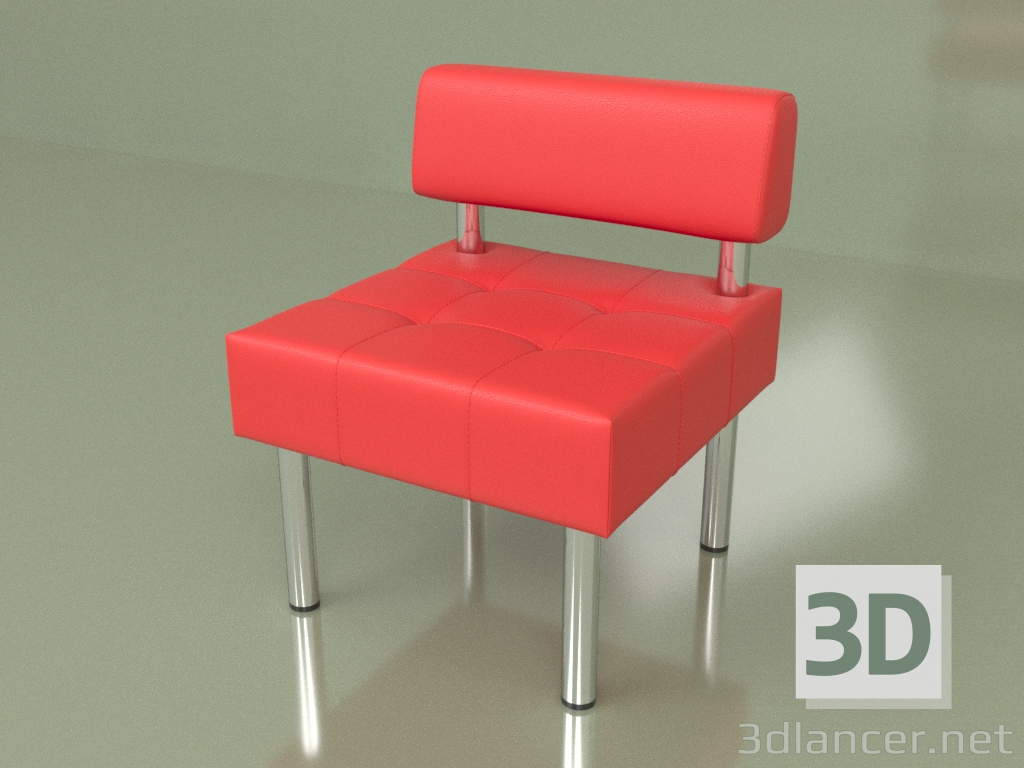 3d model Sección única Business (cuero Red2) - vista previa