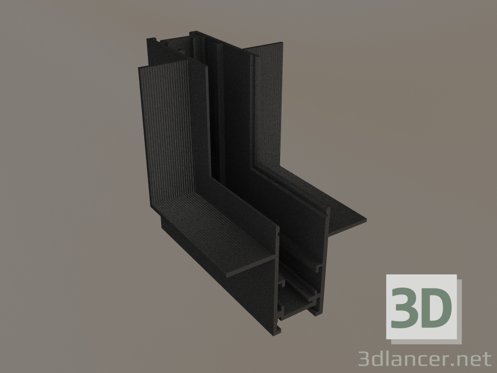 modello 3D Connettore angolare MAG-CON-2652-FDW-L90-INT (BK, interno) - anteprima