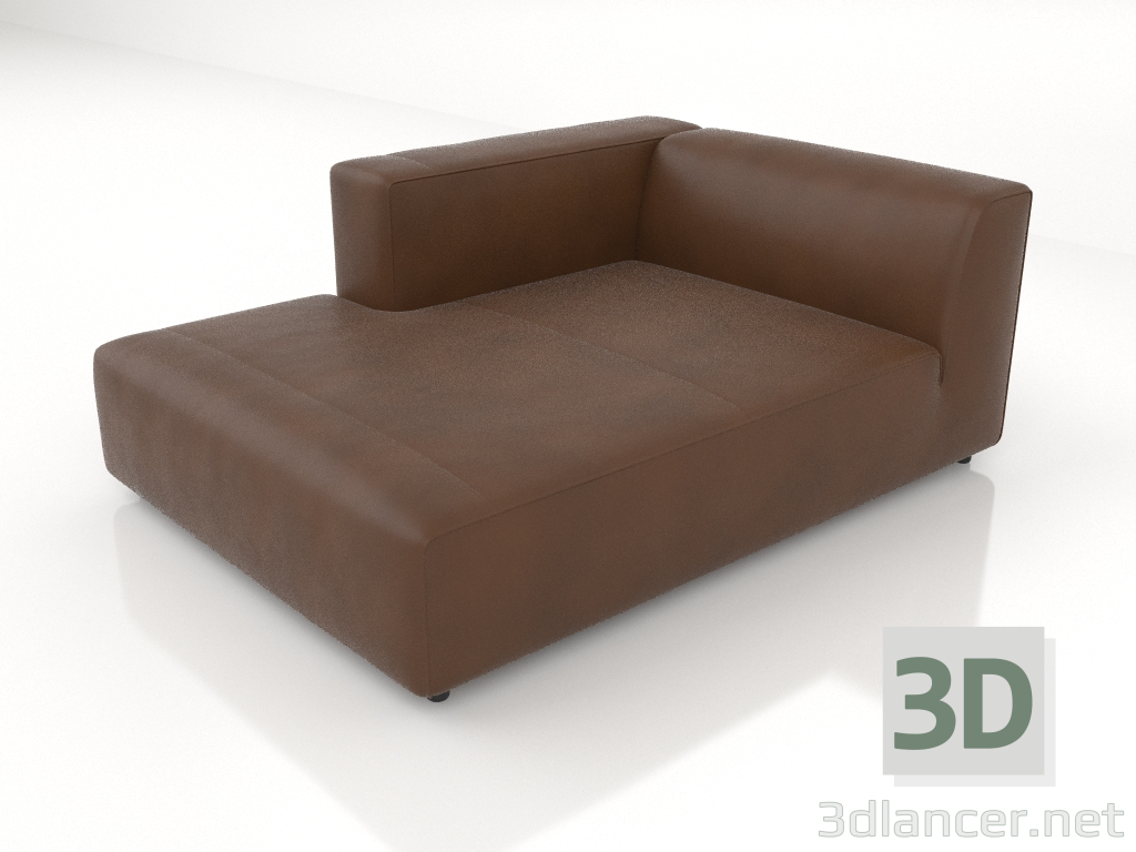 3d model Chaise longue 177 SOLO with an armrest on the right - preview