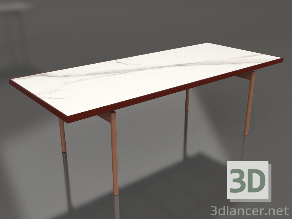 3d model Dining table (Wine red, DEKTON Aura) - preview