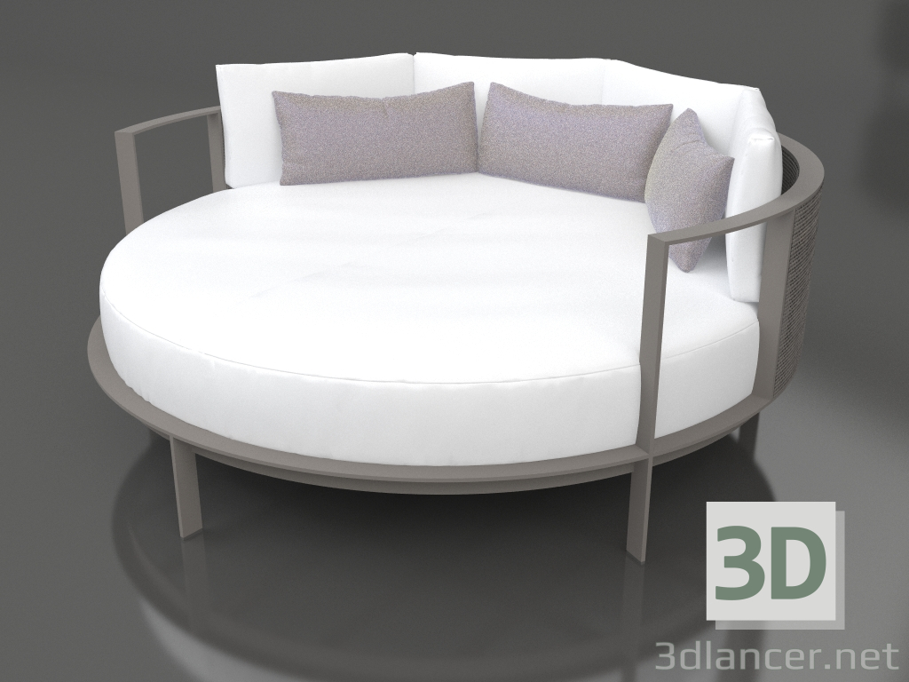 3d model Cama redonda para relax (Gris cuarzo) - vista previa