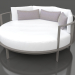 3d model Round bed for relaxation (Quartz gray) - preview