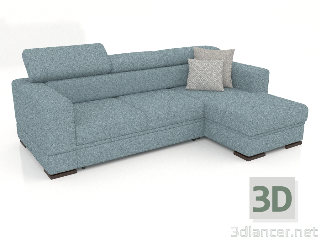 3D Modell Fabio Sofa mit Ottomane (Beretta 14) - Vorschau