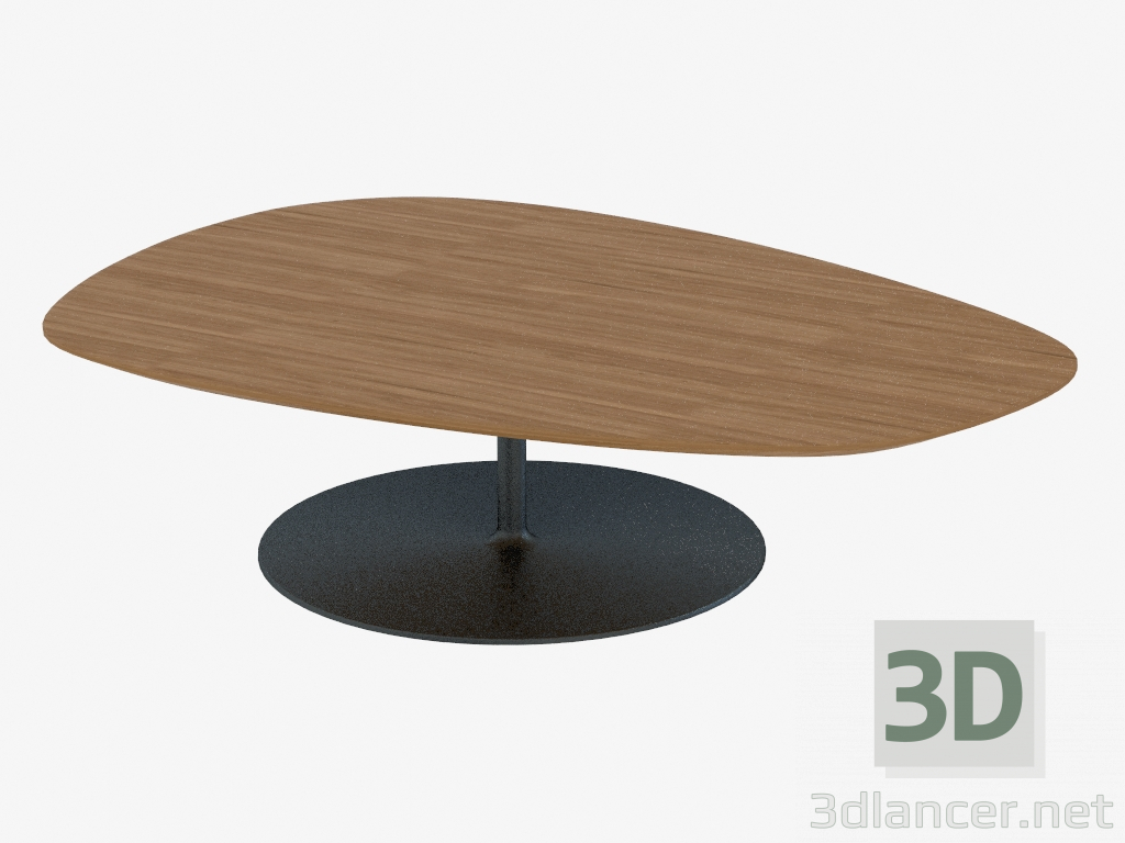 Modelo 3d Mesa de café em um carrinho redondo - preview