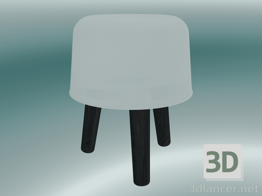 3d model Lámpara de mesa Leche (NA1, Ø20cm, H 25cm, Lacado negro) - vista previa