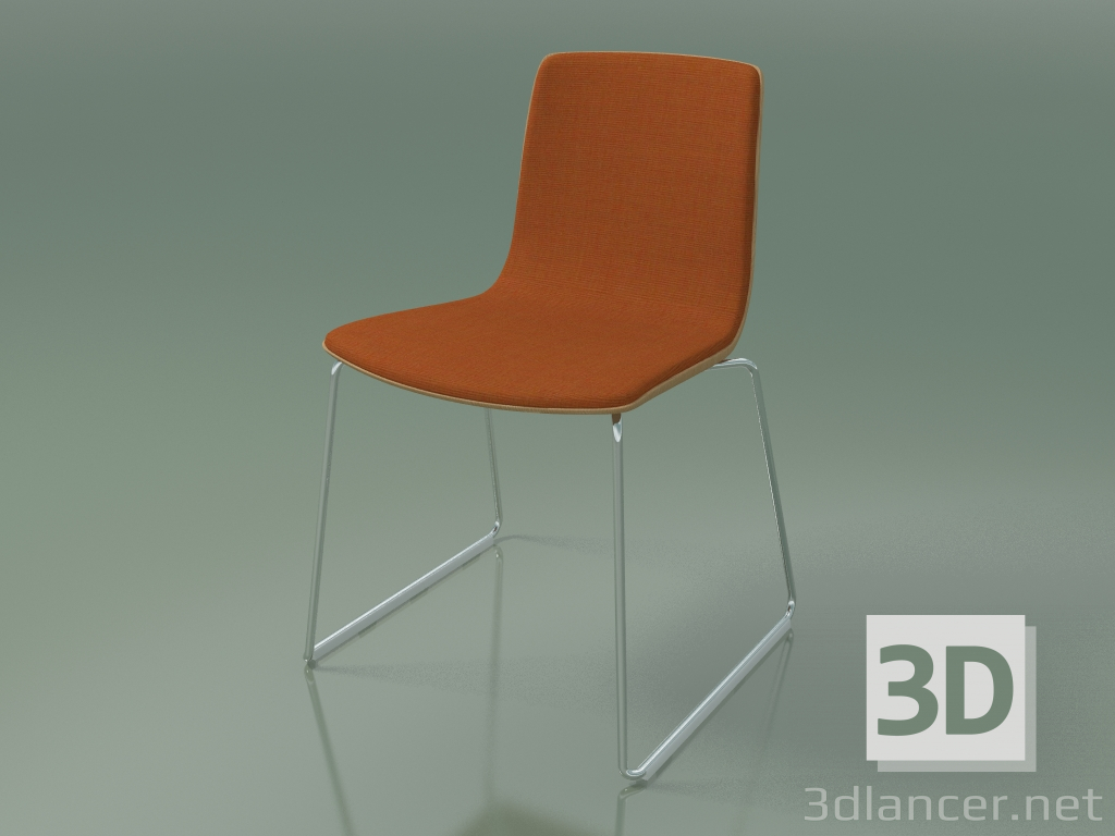 3d model Chair 3936 (on skids, front trim, oak) - preview