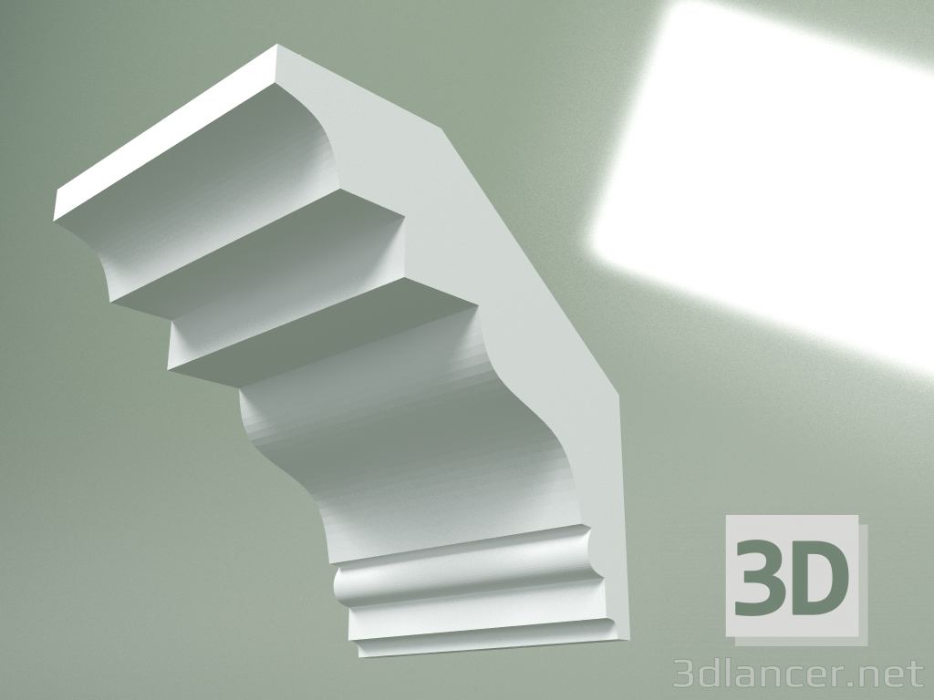 Modelo 3d Cornija de gesso (plinto de teto) KT406 - preview