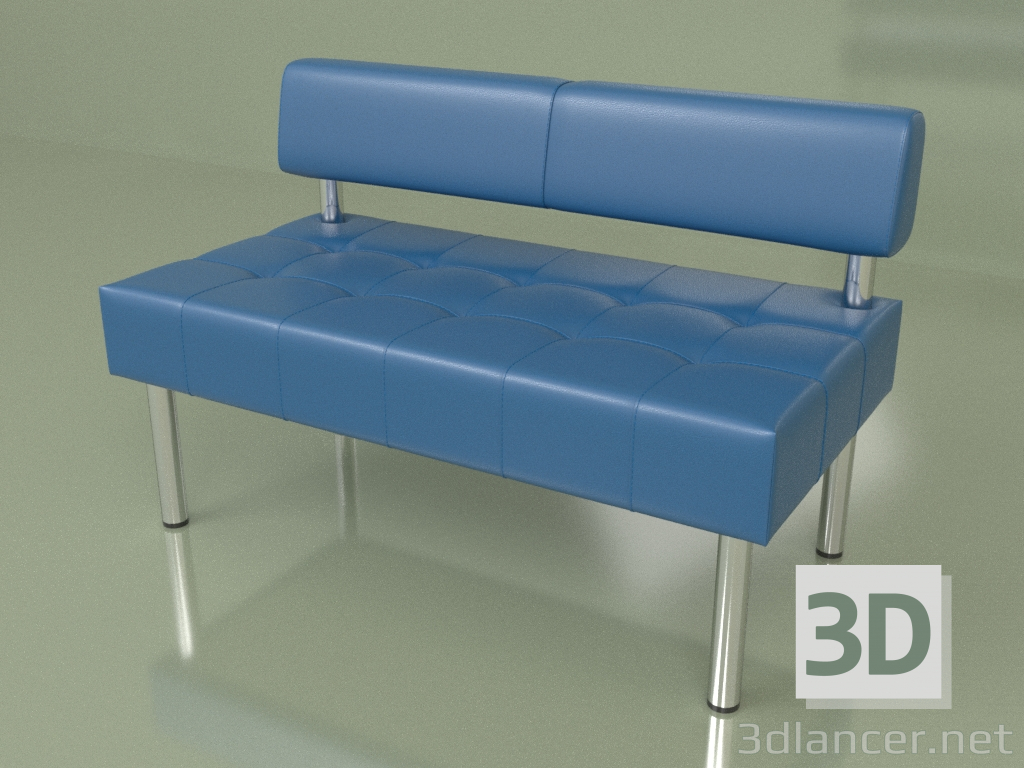 3d model Sección doble Business (cuero azul) - vista previa