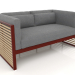 3d model Double sofa (Wine red) - preview