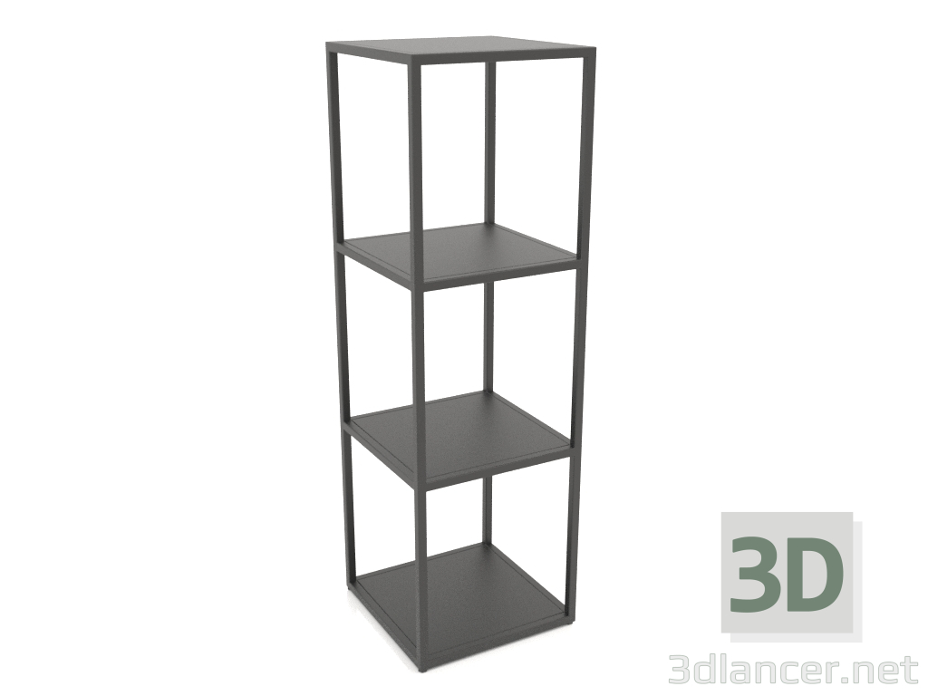 3d model Square rack (METAL, 40x40x128, 4 shelves) - preview