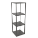 3d model Square rack (METAL, 40x40x128, 4 shelves) - preview