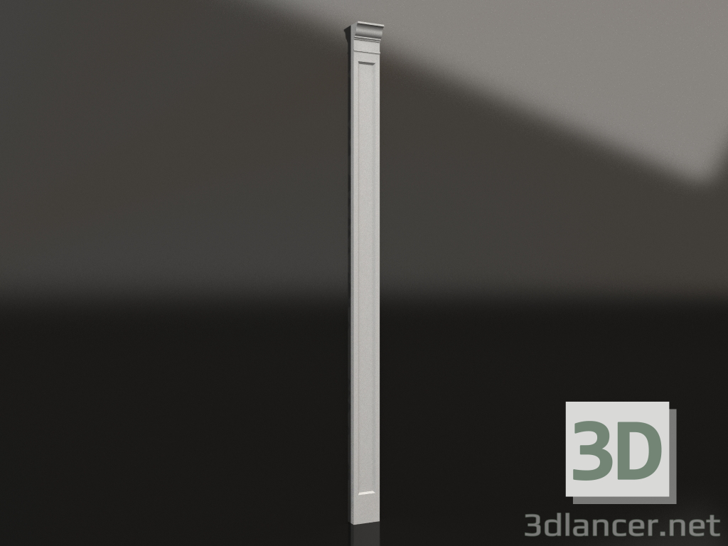 3d model Pilastra de pared de yeso PS 009 (ancho del tronco 150 mm, H=2550 mm) - vista previa