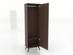 Armoire 3 600x450x2000 mm, option 1 (ouverte, noyer foncé)