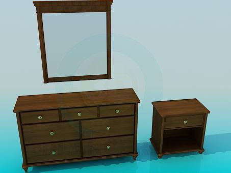 3d model Armario y mueble - vista previa