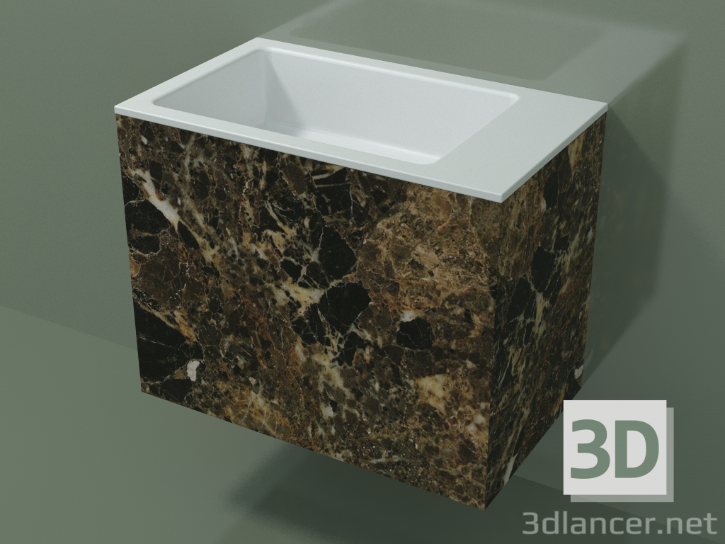 modèle 3D Lavabo suspendu (02R133102, Emperador M06, L 60, P 36, H 48 cm) - preview