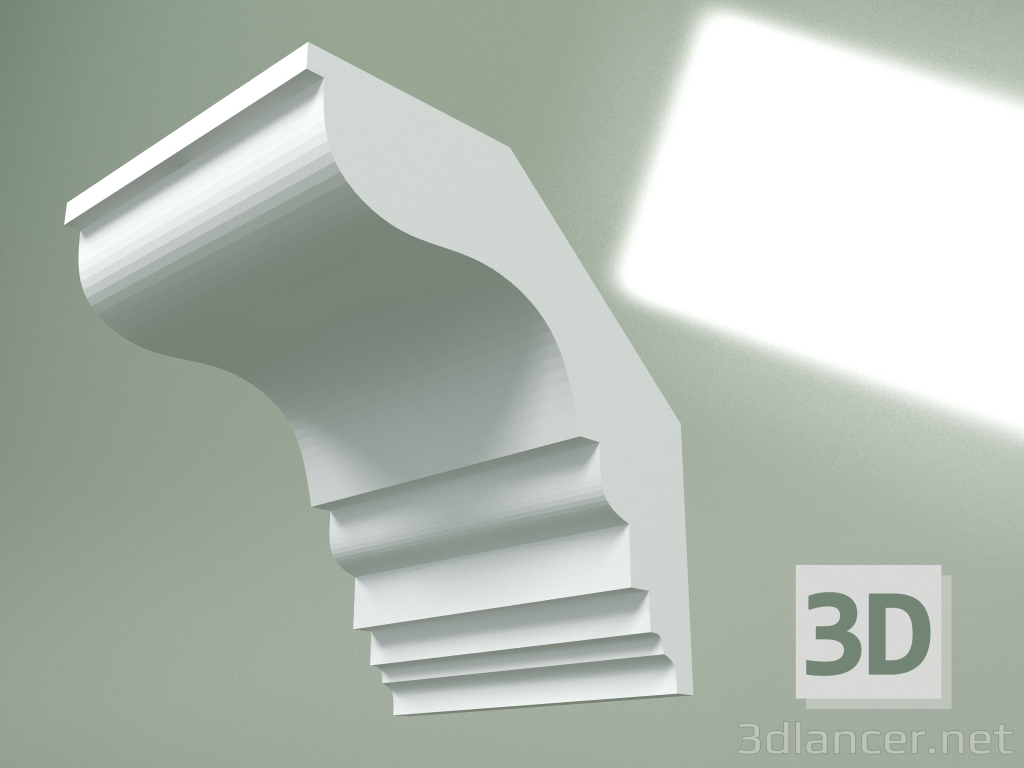 Modelo 3d Cornija de gesso (plinto de teto) KT407 - preview