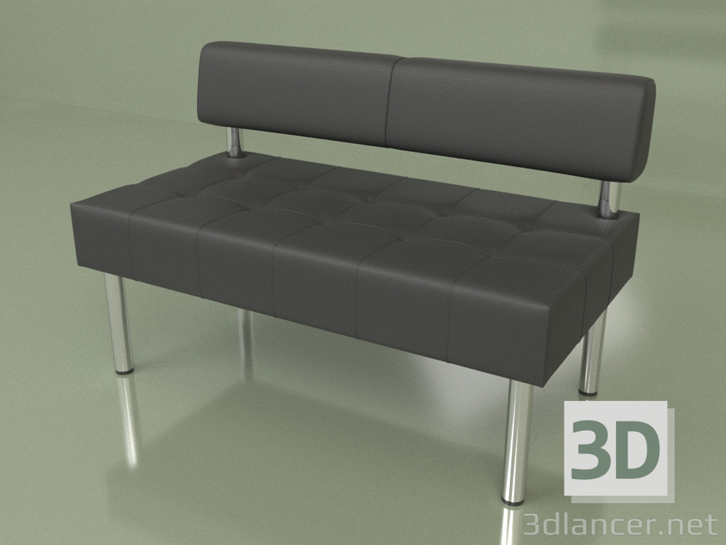 3d model Sección doble Business (cuero negro) - vista previa