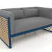 3D Modell 2-Sitzer-Sofa (Graublau) - Vorschau