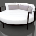 3d model Round bed for relaxation (Black) - preview