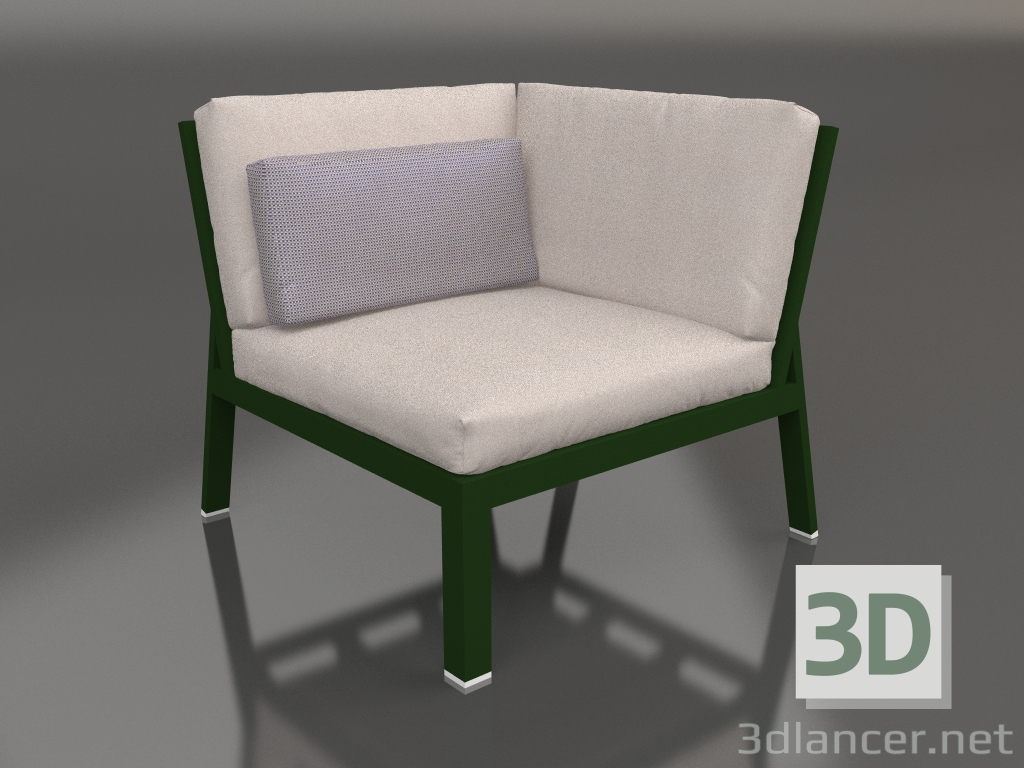 Modelo 3d Módulo sofá, seção 6 (Verde garrafa) - preview