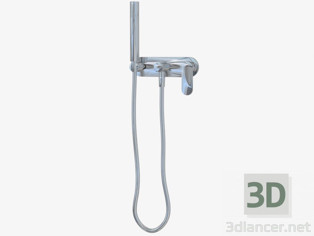 3d model Grifo de ducha oculto con ducha de mano y un desviador (112081) - vista previa