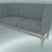 3D Modell Doppelsofa Mayor (AJ6, H 82 cm, 62 x 138 cm, Eiche weiß geölt, Hallingdal - 130) - Vorschau