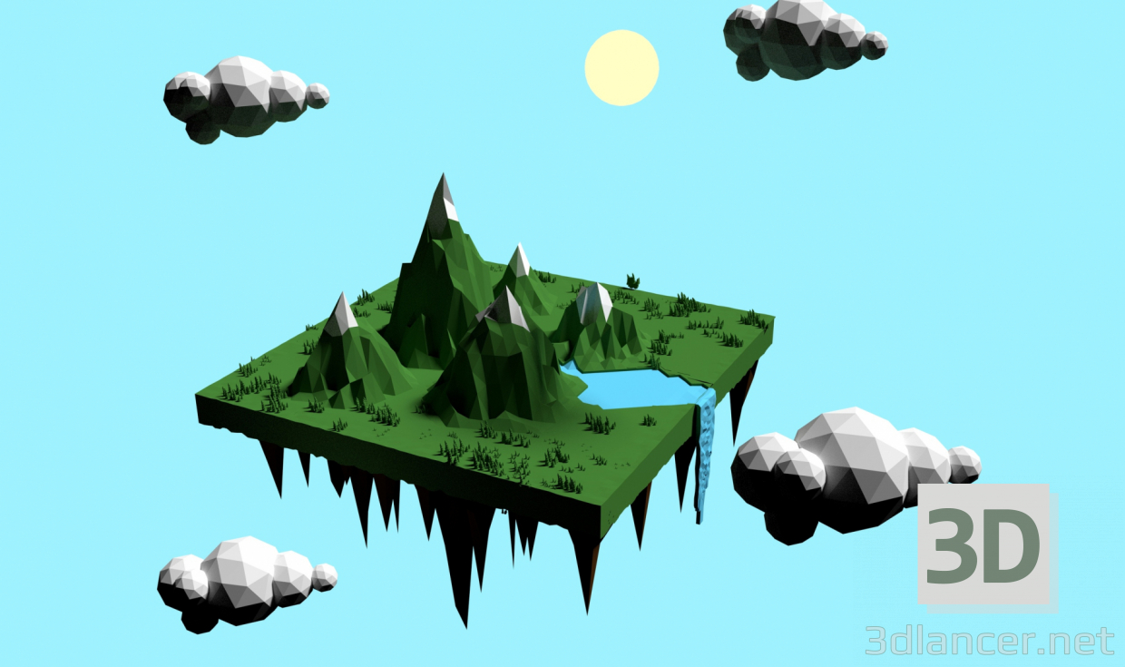 3d Island model buy - render