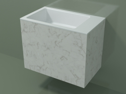 Lavabo suspendu (02R133102, Carrara M01, L 60, P 36, H 48 cm)