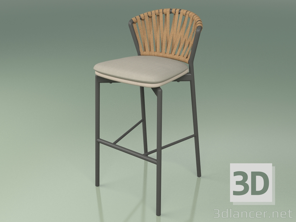 3d model Taburete de bar 150 (Metal Ahumado, Mole de resina de poliuretano) - vista previa