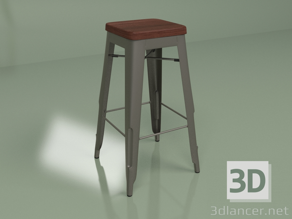 3d model Taburete de bar Marais 2 (cañón de bronce) - vista previa