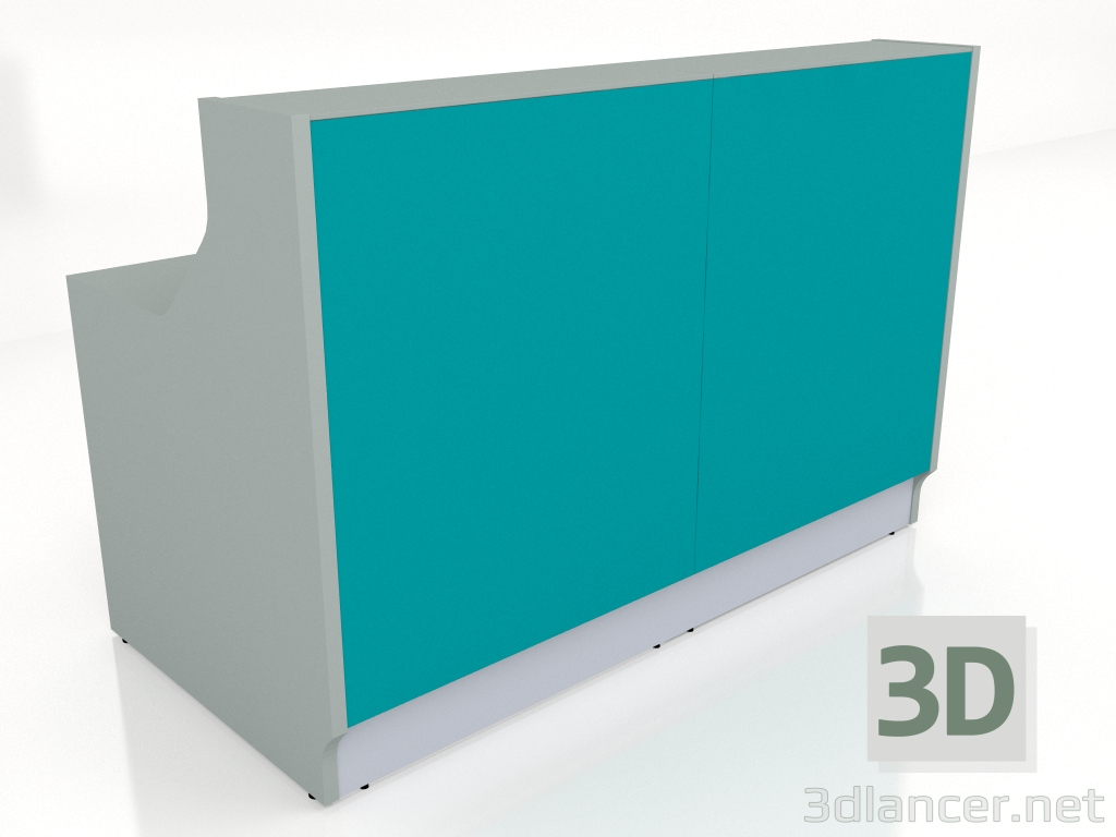 3d model Mostrador de recepción Linea LIN15 (1656x824) - vista previa