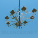 3d model Chandelier on chain - preview