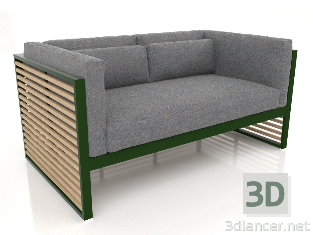 3D Modell Doppelsofa (Flaschengrün) - Vorschau