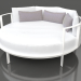 3d model Cama redonda para relax (Blanco) - vista previa