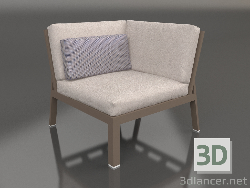 modèle 3D Module canapé, section 6 (Bronze) - preview