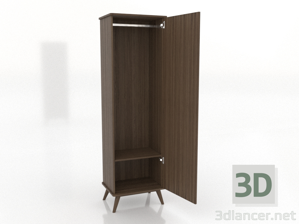 3d model Cabinet 3 600x450x2000 mm, option 1 (open, lightened ash walnut) - preview 3d model Cabinet 3 600x450x2000 mm, option 1 (open, lightened ash walnut) - preview