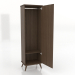 3d model Cabinet 3 600x450x2000 mm, option 1 (open, lightened ash walnut) - preview