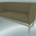 3D Modell Doppelsofa Mayor (AJ6, H 82 cm, 62 x 138 cm, Eiche weiß geölt, Hallingdal - 224) - Vorschau