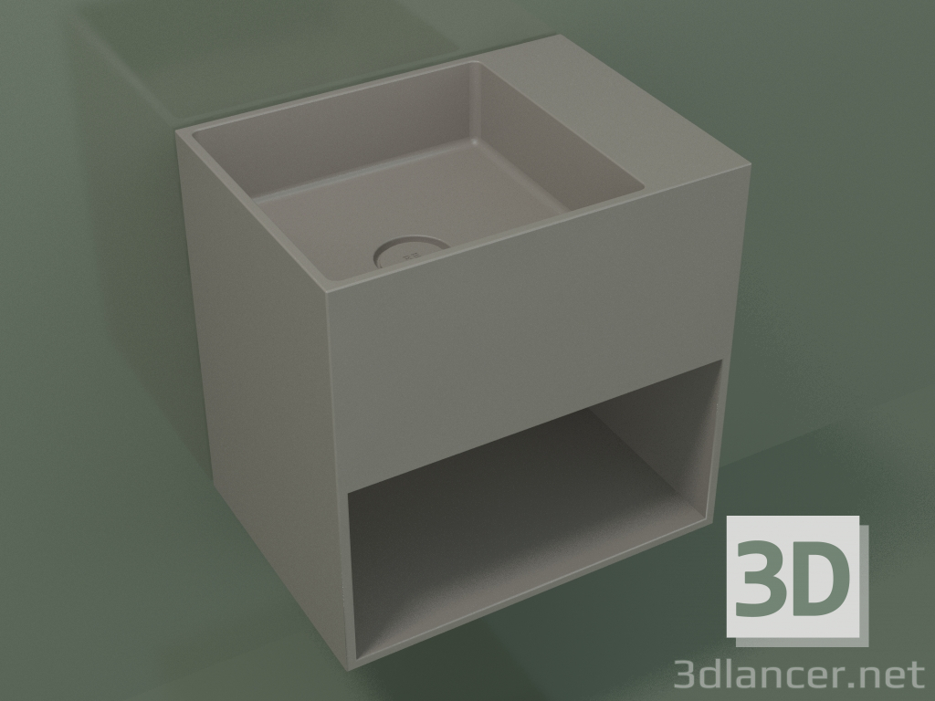 3d model Lavabo de pared Giorno (06UN23101, Clay C37, L 48, P 36, H 48 cm) - vista previa