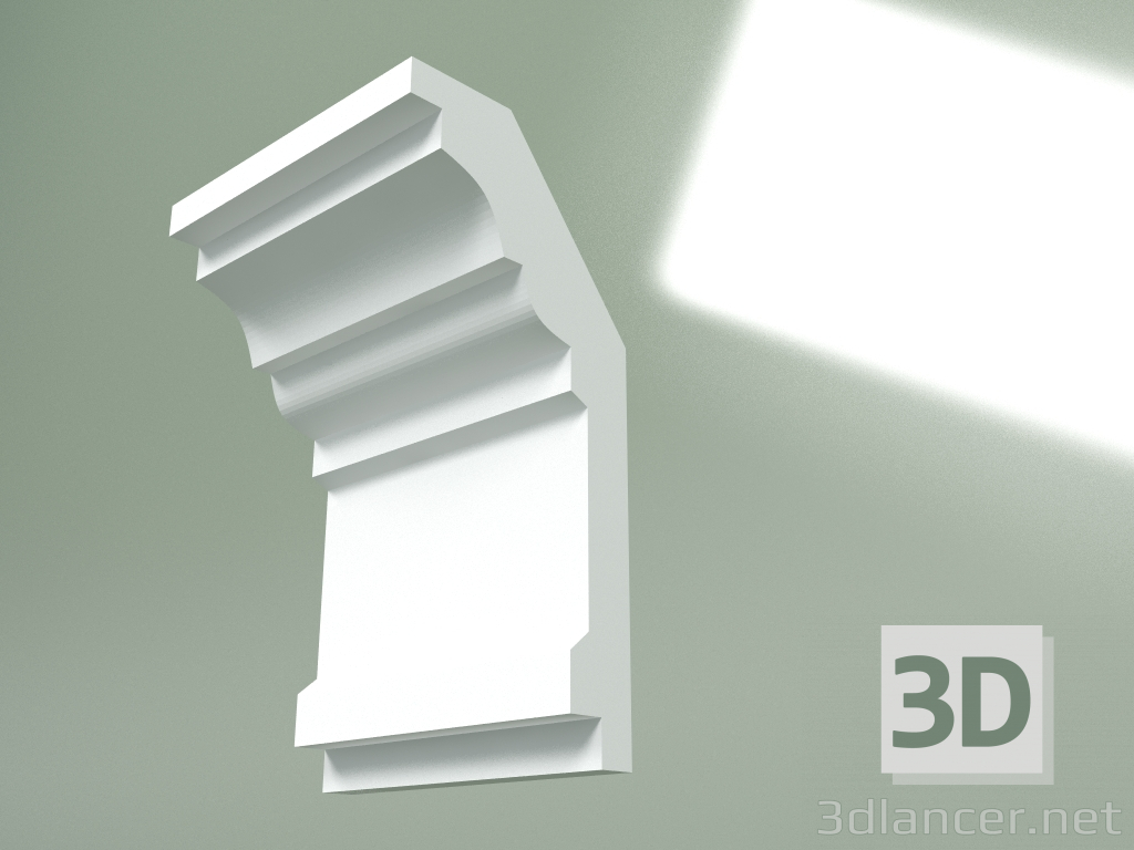 Modelo 3d Cornija de gesso (plinto de teto) KT409 - preview