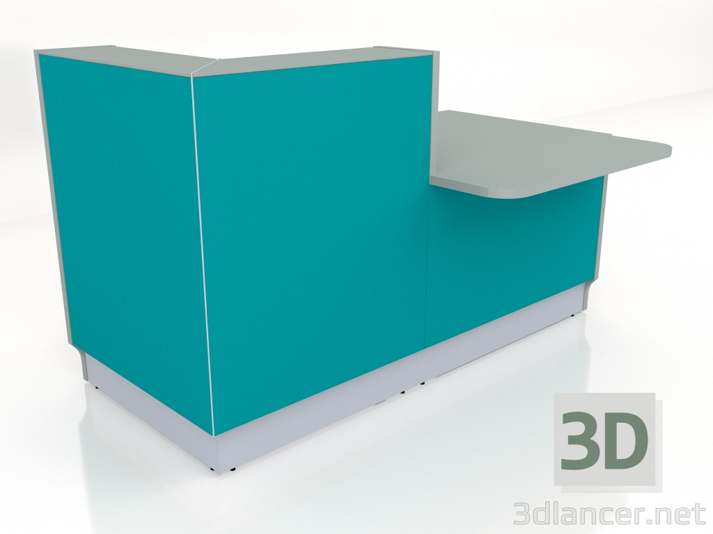 3D Modell Empfangstheke Linea LIN29L (1850x1150) - Vorschau