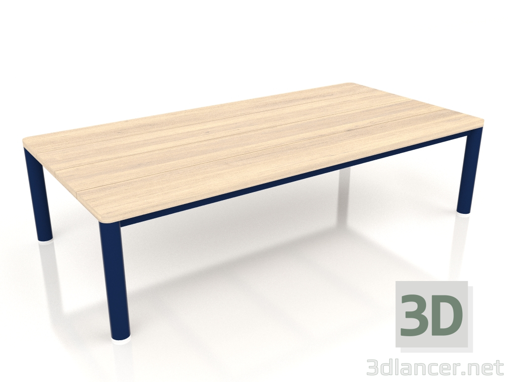 Modelo 3d Mesa de centro 70×140 (azul noite, madeira Iroko) - preview