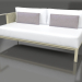 3d model Sofa module, section 1 left (Gold) - preview