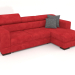 3D Modell Fabio Sofa mit Ottomane (Brunei 23) - Vorschau