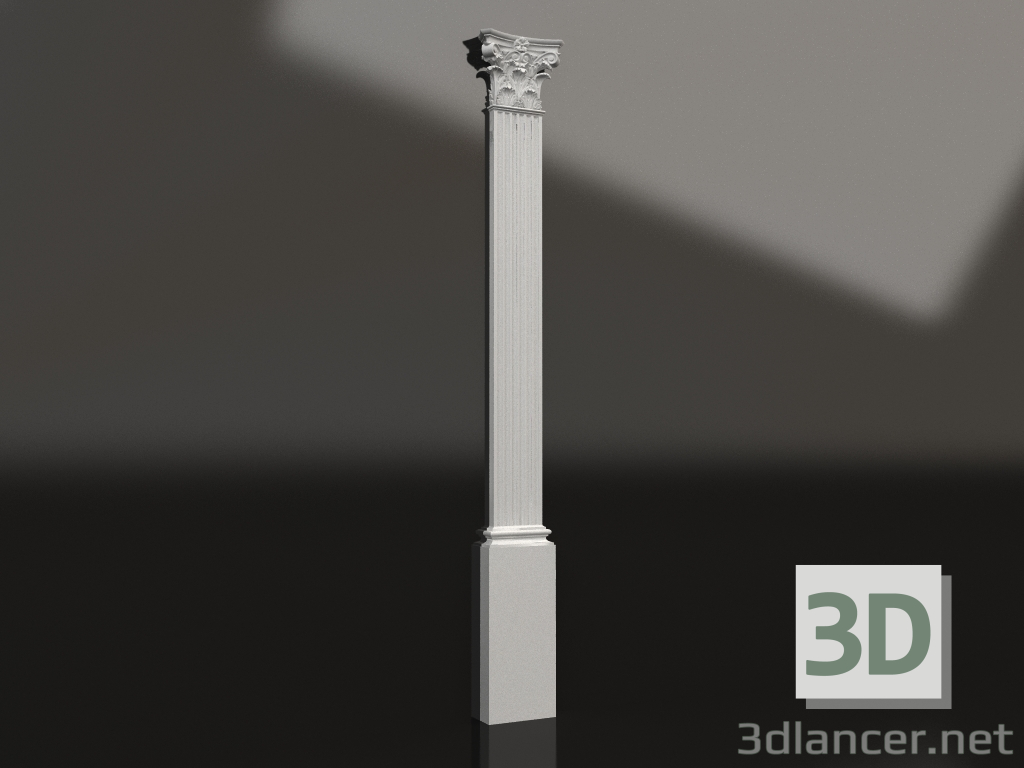 Modelo 3d Pilar de parede de gesso PS 012 (largura do tronco 300mm, H=3250mm) - preview