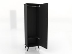 Armadio 3 600x450x2000 mm, opzione 1 (aperto, nero RAL 9005)