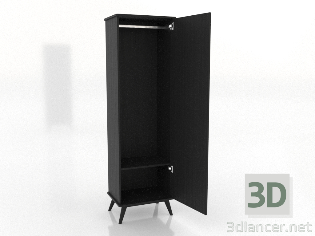 3d model Armario 3 600x450x2000 mm, opción 1 (abierto, negro RAL 9005) - vista previa 3d model Armario 3 600x450x2000 mm, opción 1 (abierto, negro RAL 9005) - vista previa
