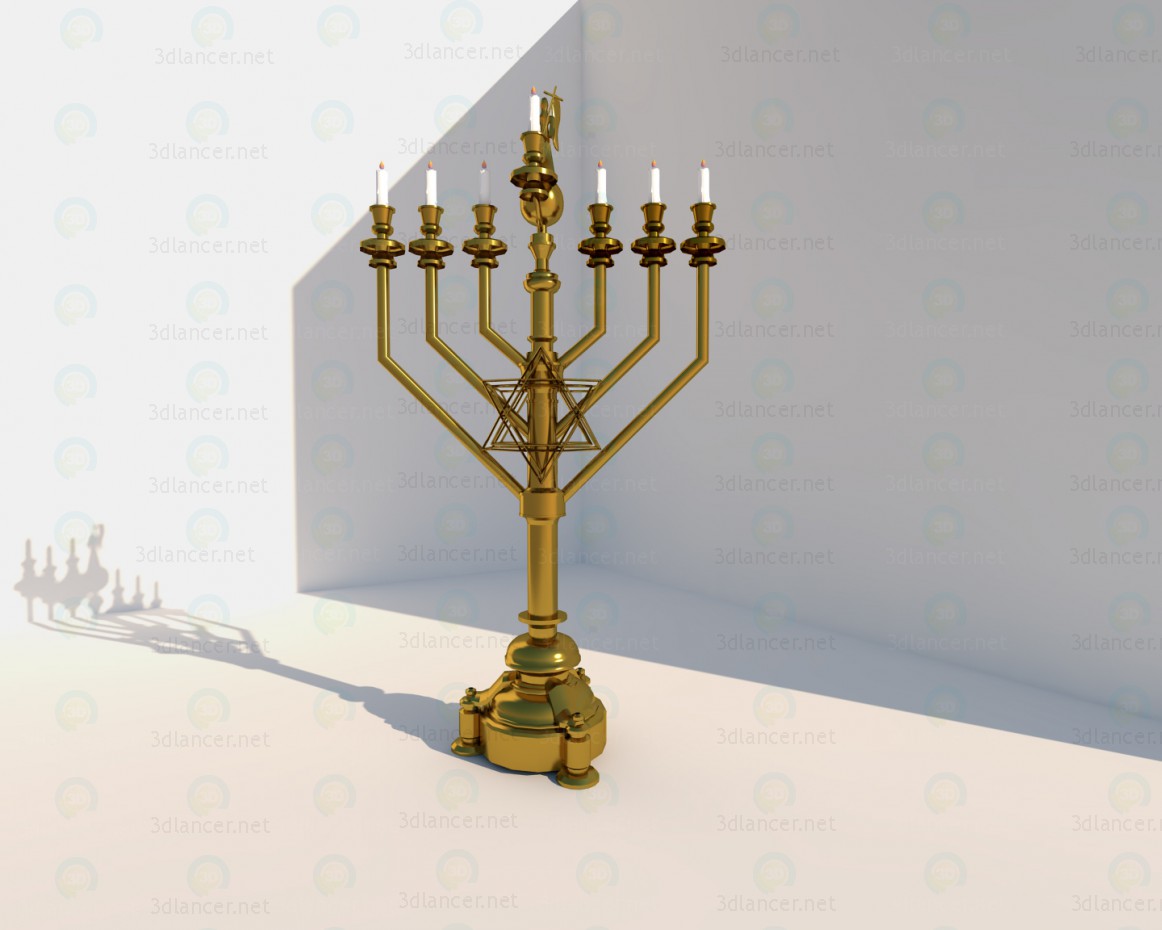 3d model Menorah - preview