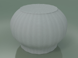 Table d'appoint, pouf (Bolla 10, blanc)